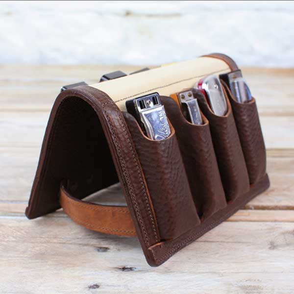 Pinegrove Leather Eight Pack Leather Harmonica Case