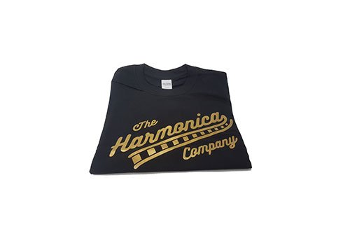 Harmonica Company T-Shirt (Black & Gold)